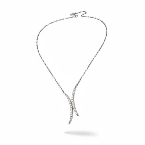 Giani Bernini Jewelry - Giani Bernini Sterling Silver Cubic Zirconia Drop Necklace